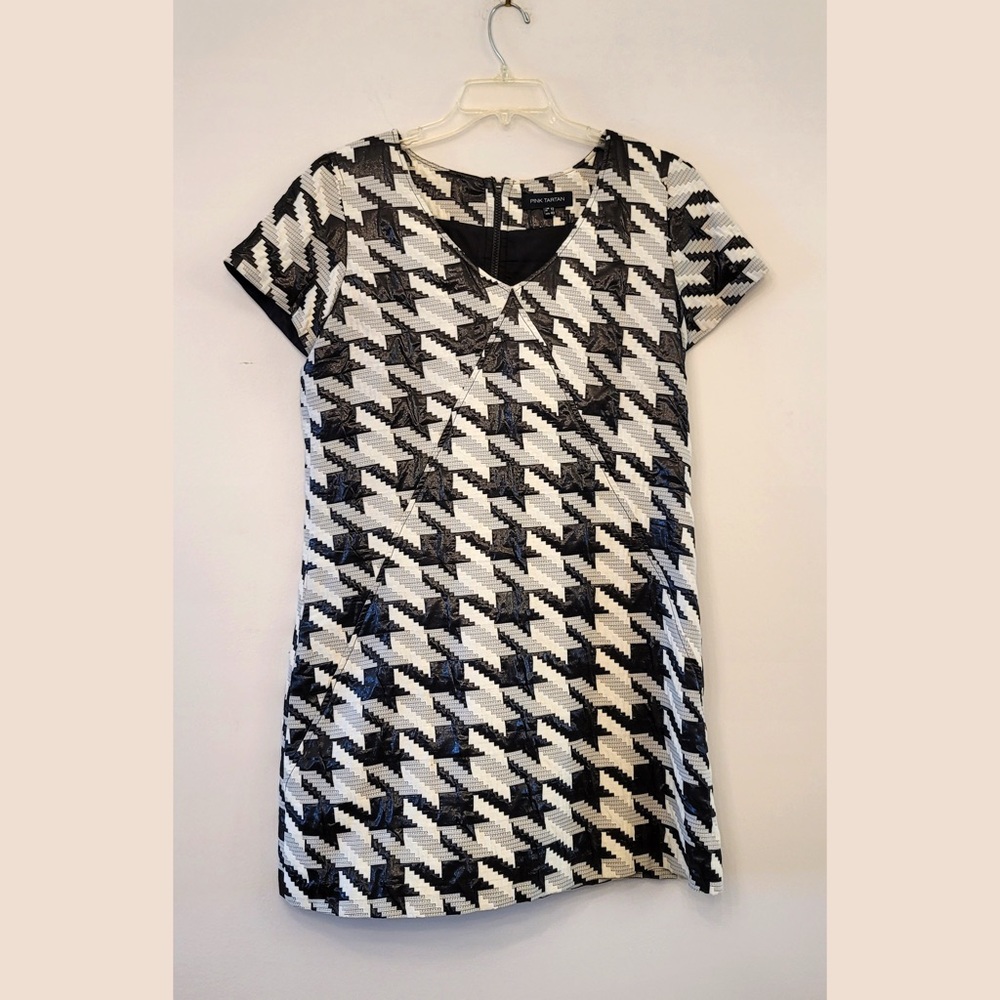Beautiful gently worn sequin faux leather dress with pockets. Size 12